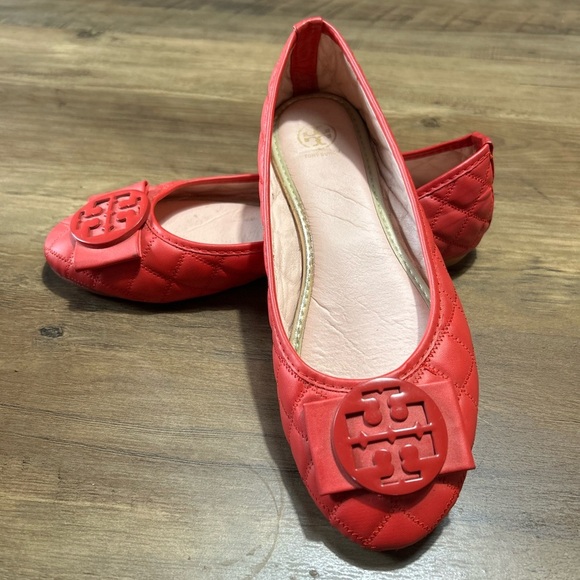 Red Quilted Ballet Flats tory burch - Picture 6 of 6